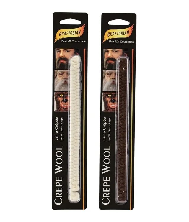 Graftobian Crepe Wool 7 Inch fibre barbe tressée