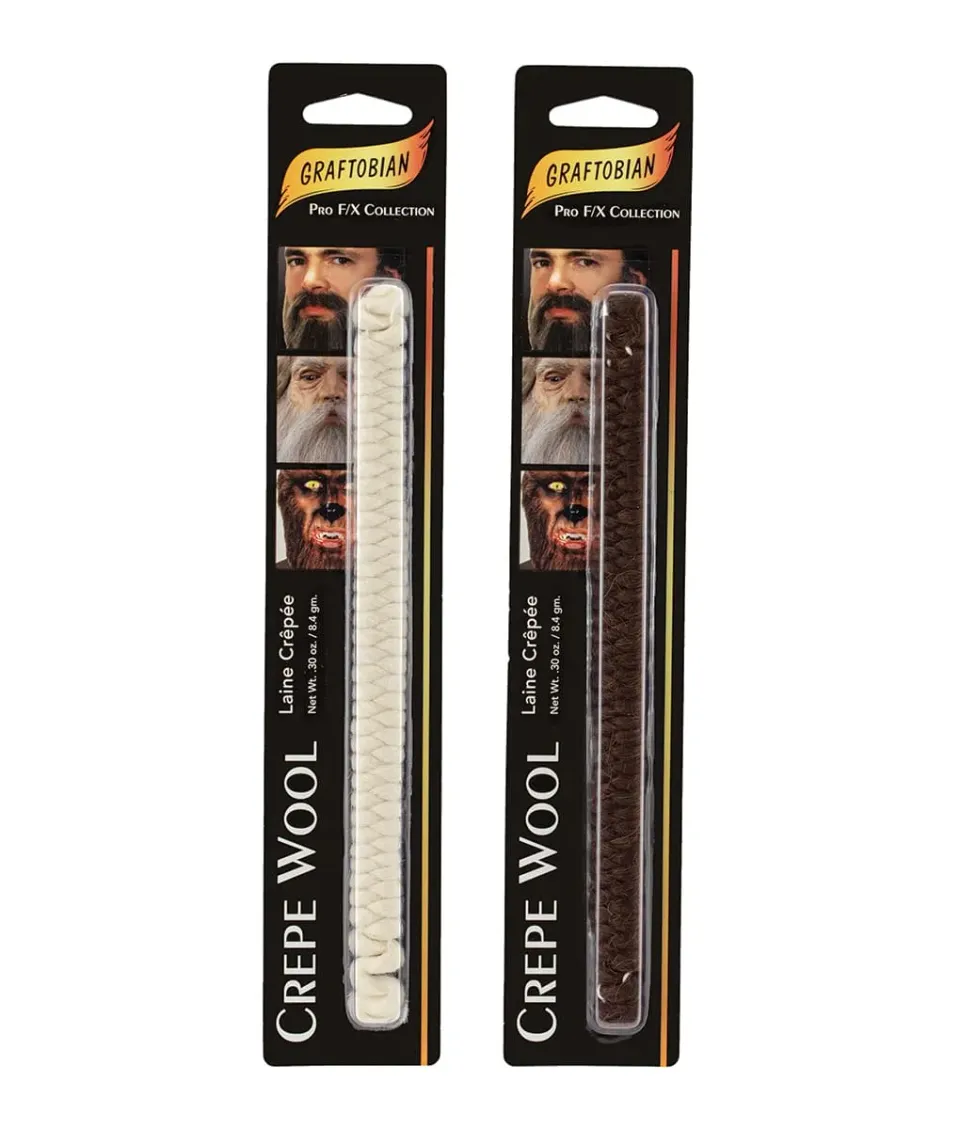 Graftobian Crepe Wool 7 Inch fibre barbe tressée