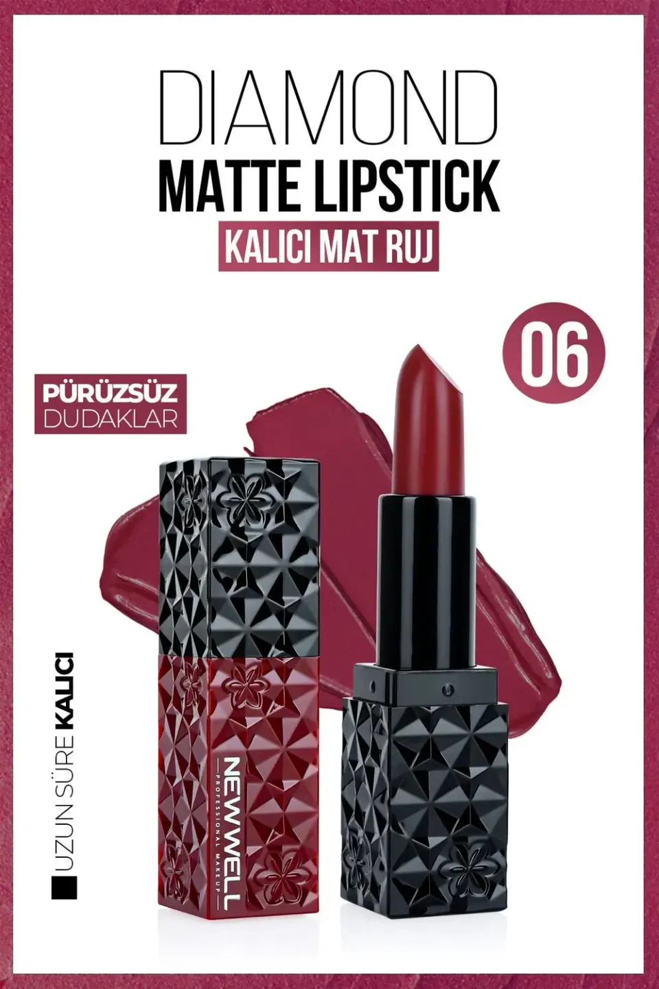 New Well Diamond Matte rouge à lèvres 06 mat longue tenue