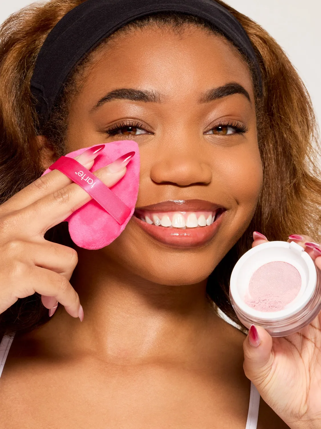 Tarte Set & Go houppette poudre coeur multi poudre libre