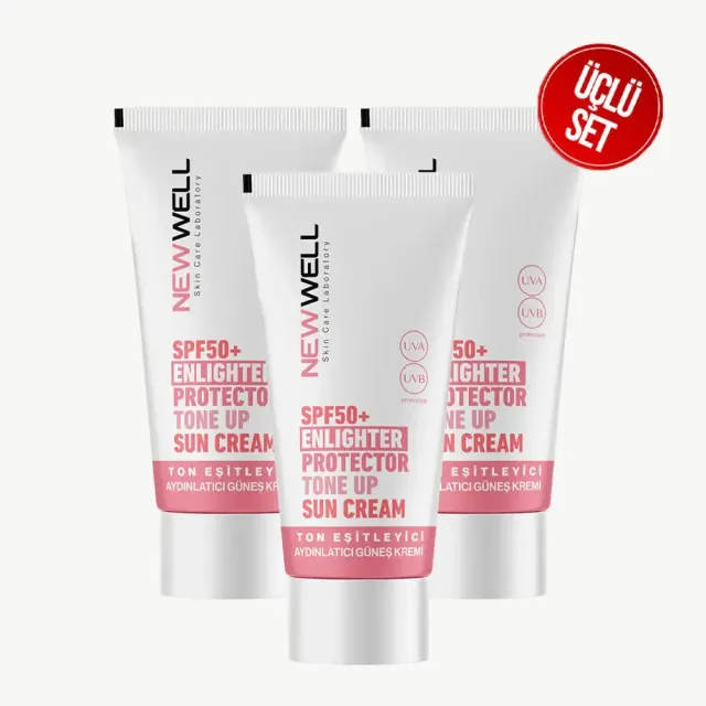 Newwell Tone Equalizer crème solaire SPF50 rose 3x50ml éclat