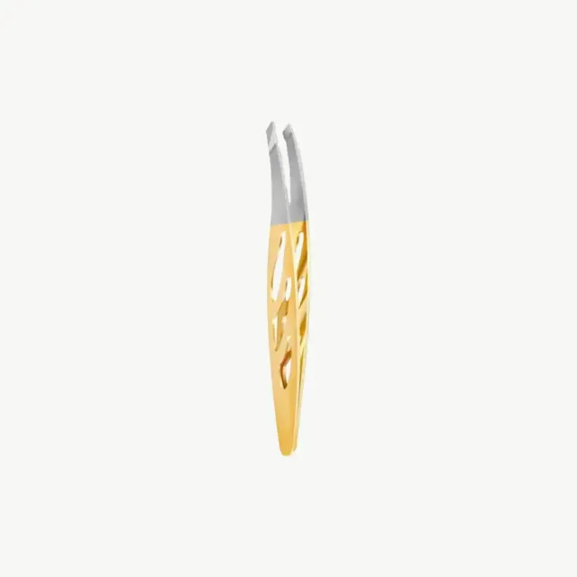 Newwell Gold pince à épiler biais dorée inox