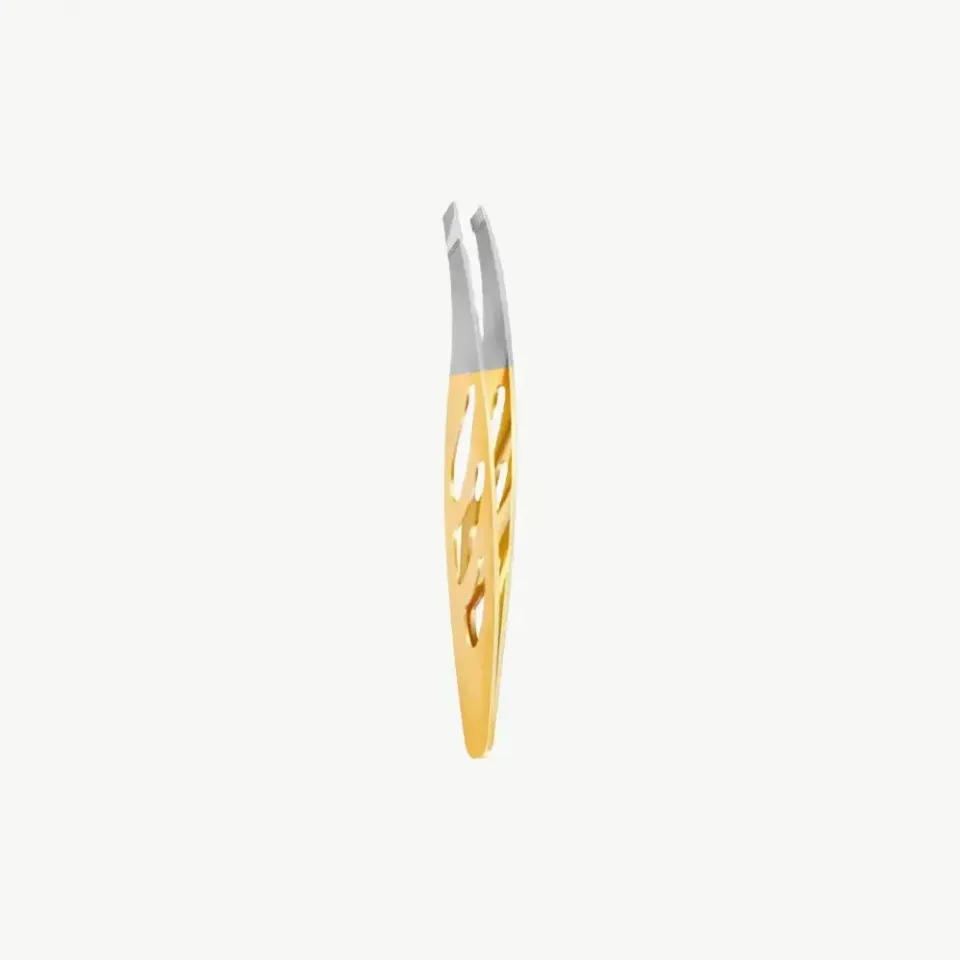 Newwell Gold pince à épiler biais dorée inox