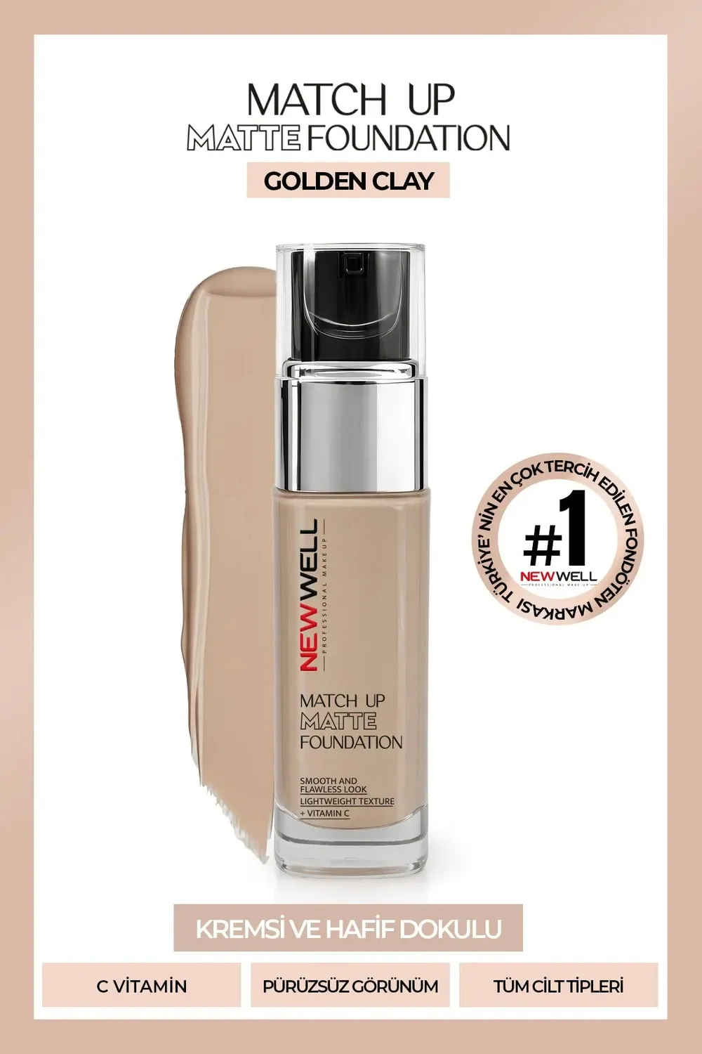 New Well Match Up Golden Clay 03 fond de teint mat 34 g