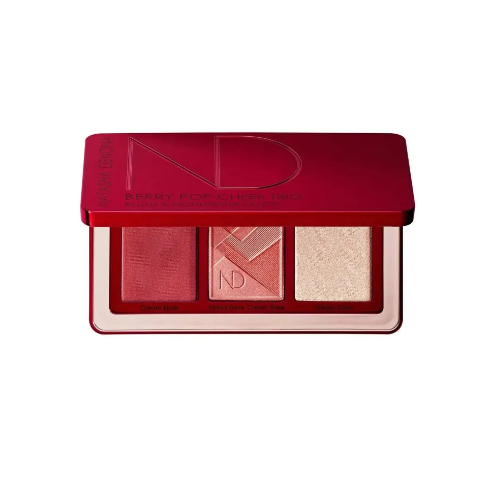 Natasha Denona Berry Pop trio blush highlighter cranberry lumineux