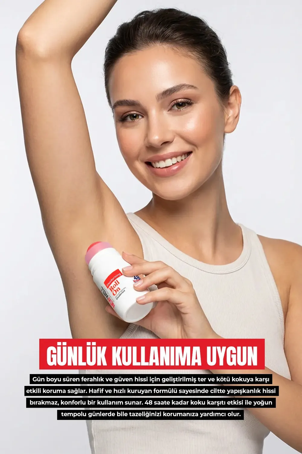 New Well déodorant roll-on rouge 75 ml 48h