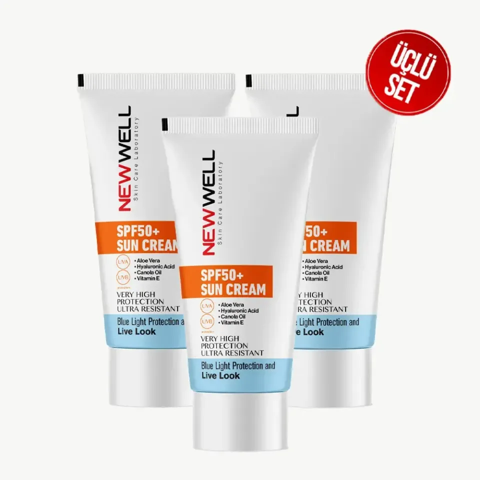 Newwell France Crème solaire SPF 50+ aloe vera lot 3 pièces
