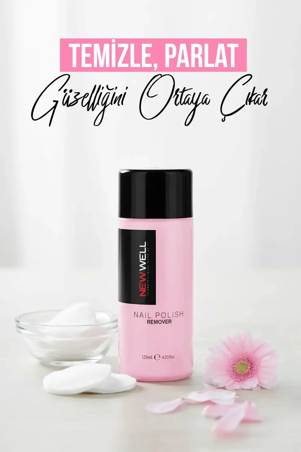 New Well dissolvant acétone rose 125 ml