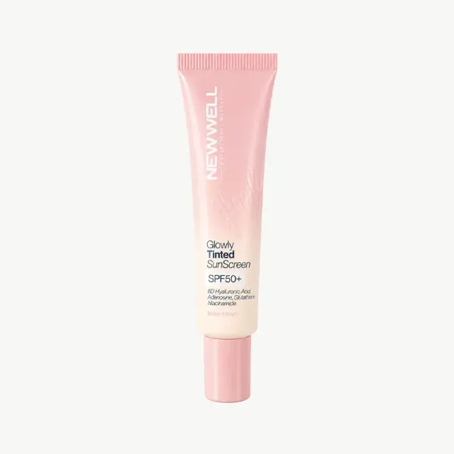 New Well Glowly solaire minéral teinté SPF50+ 35 ml