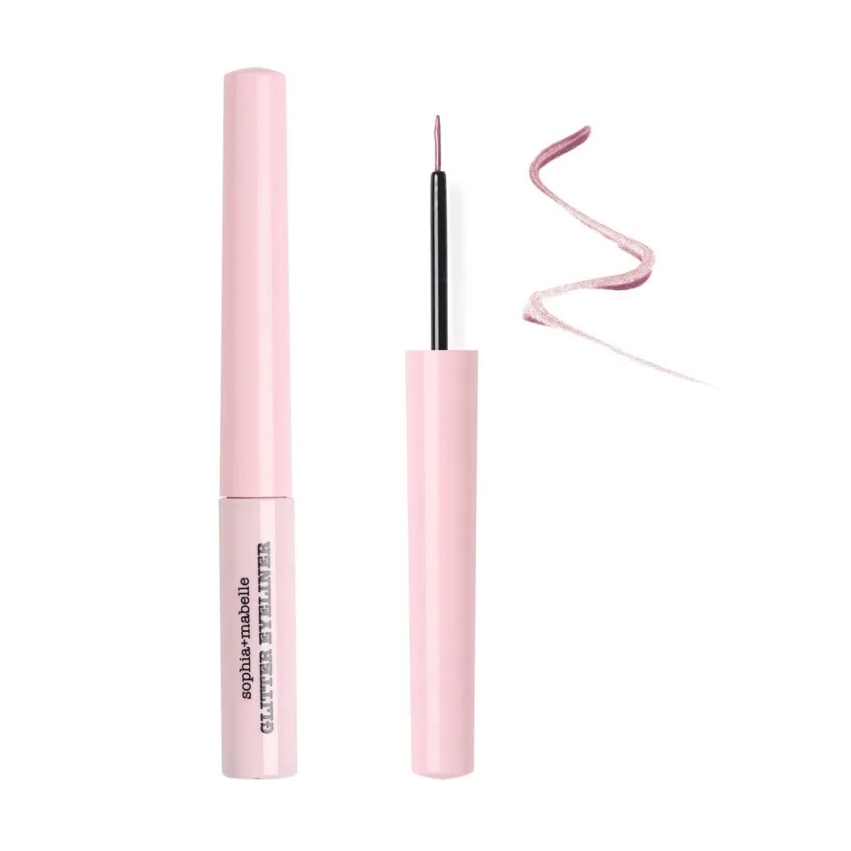sophia+mabelle glitter eyeliner liquide pailleté rose longue tenue