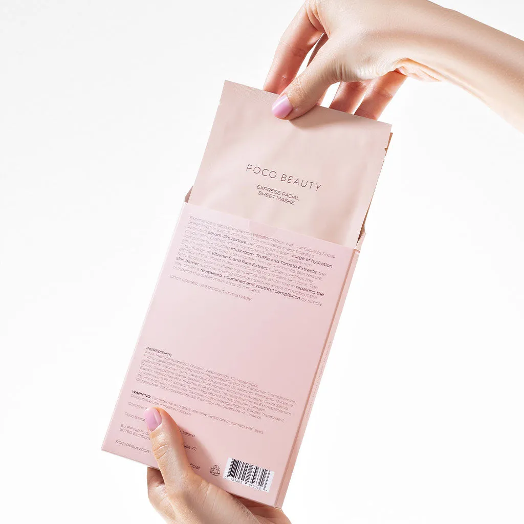 Poco Beauty Express Facial masque tissu visage hydratant boîte 3