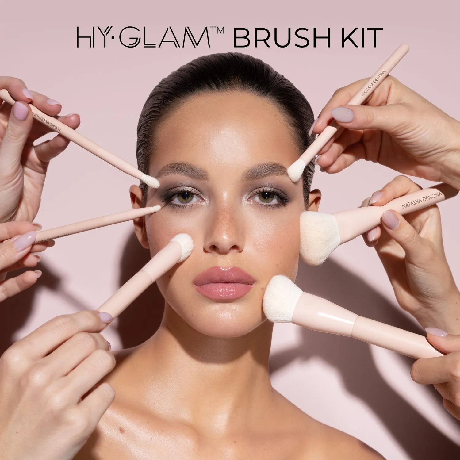 Natasha Denona HY-GLAM kit pinceaux teint et yeux fibres vegan