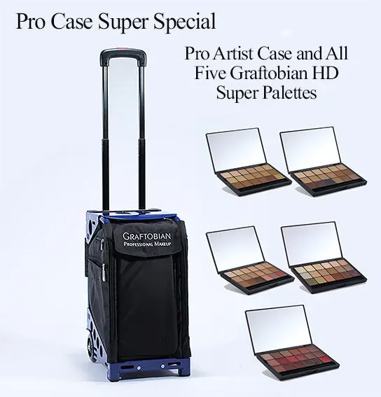 Graftobian Zuca Pro Valise Maquillage + 5 Palettes HD