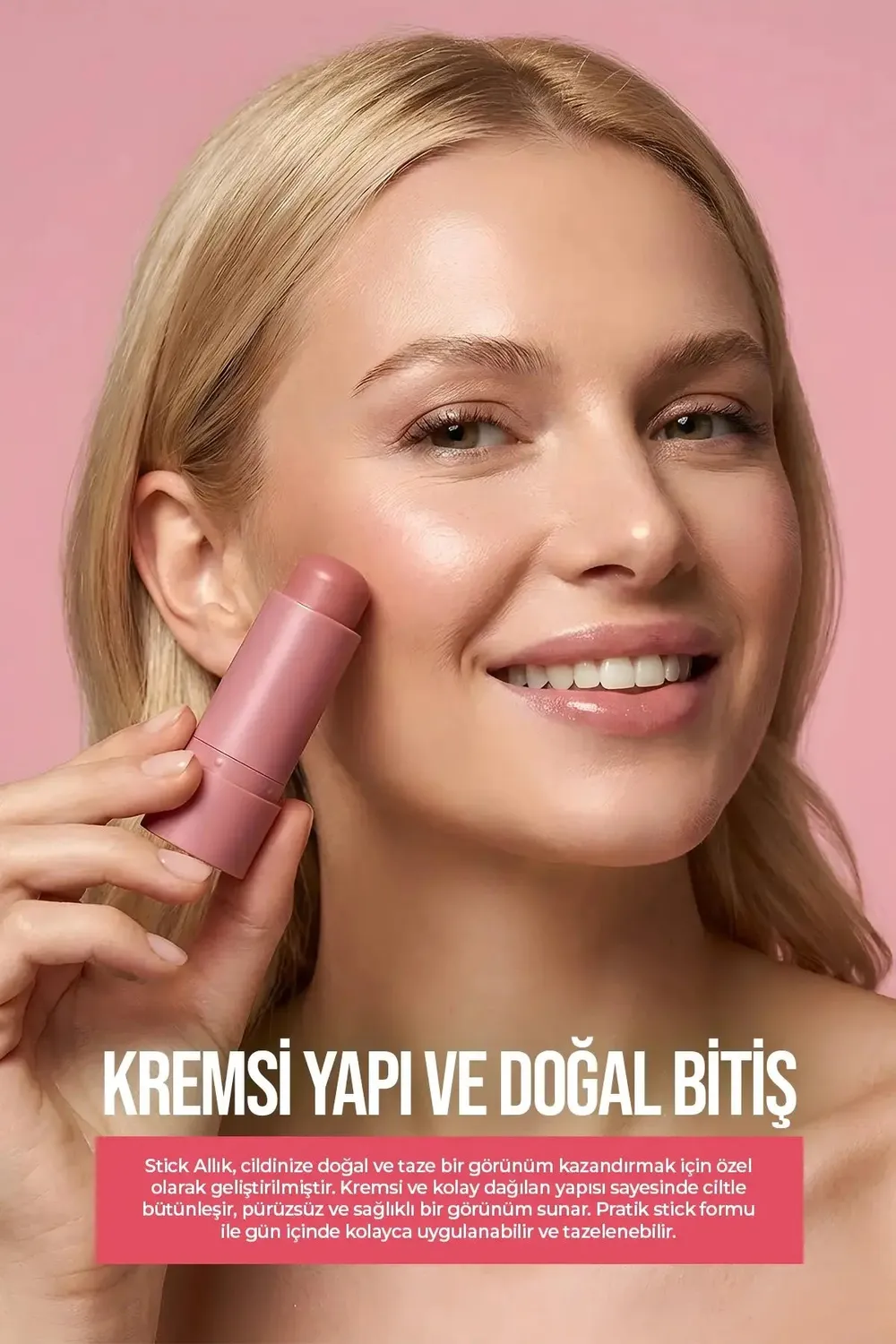 New Well Tone Touch Dusty Rose 02 blush stick rose poudré