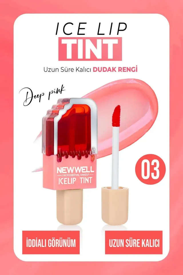 New Well Ice Lip Tint Encre Lèvres 03 Deep Pink 6 ml