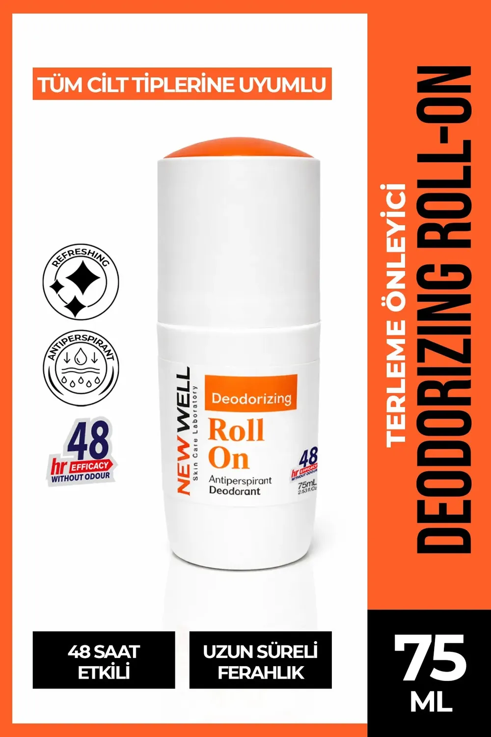 Newwell Deodorizing déo roll-on orange 75ml 48h agrumes