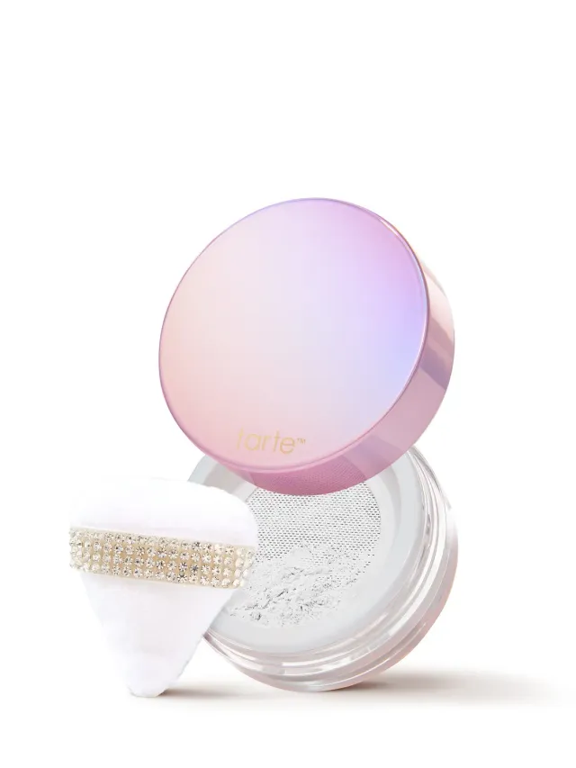 Tarte Creaseless poudre fixatrice rose édition limitée vegan