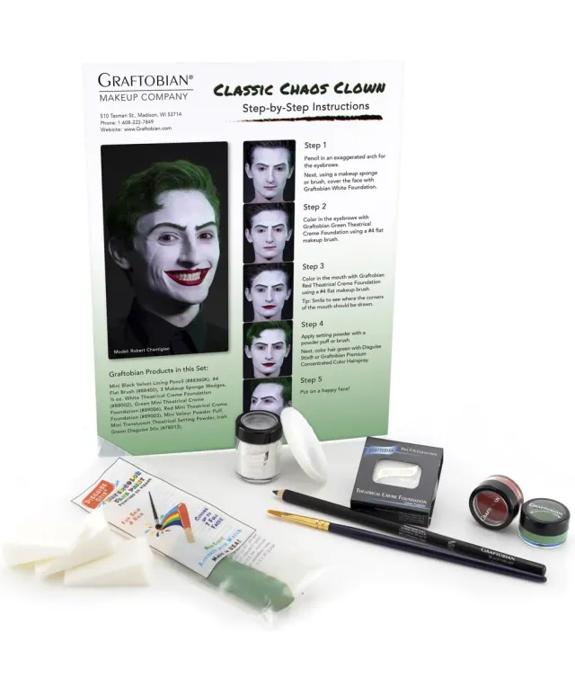 Graftobian Classic Chaos Clown kit maquillage 10 pièces