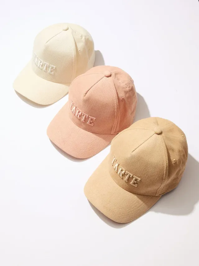 Tarte Corduroy casquette velours côtelé rose