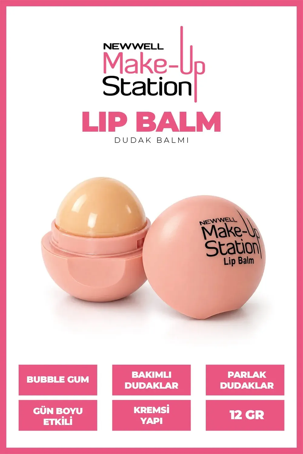 New Well Station Baume Lèvres Big Bubble 12 g brillant