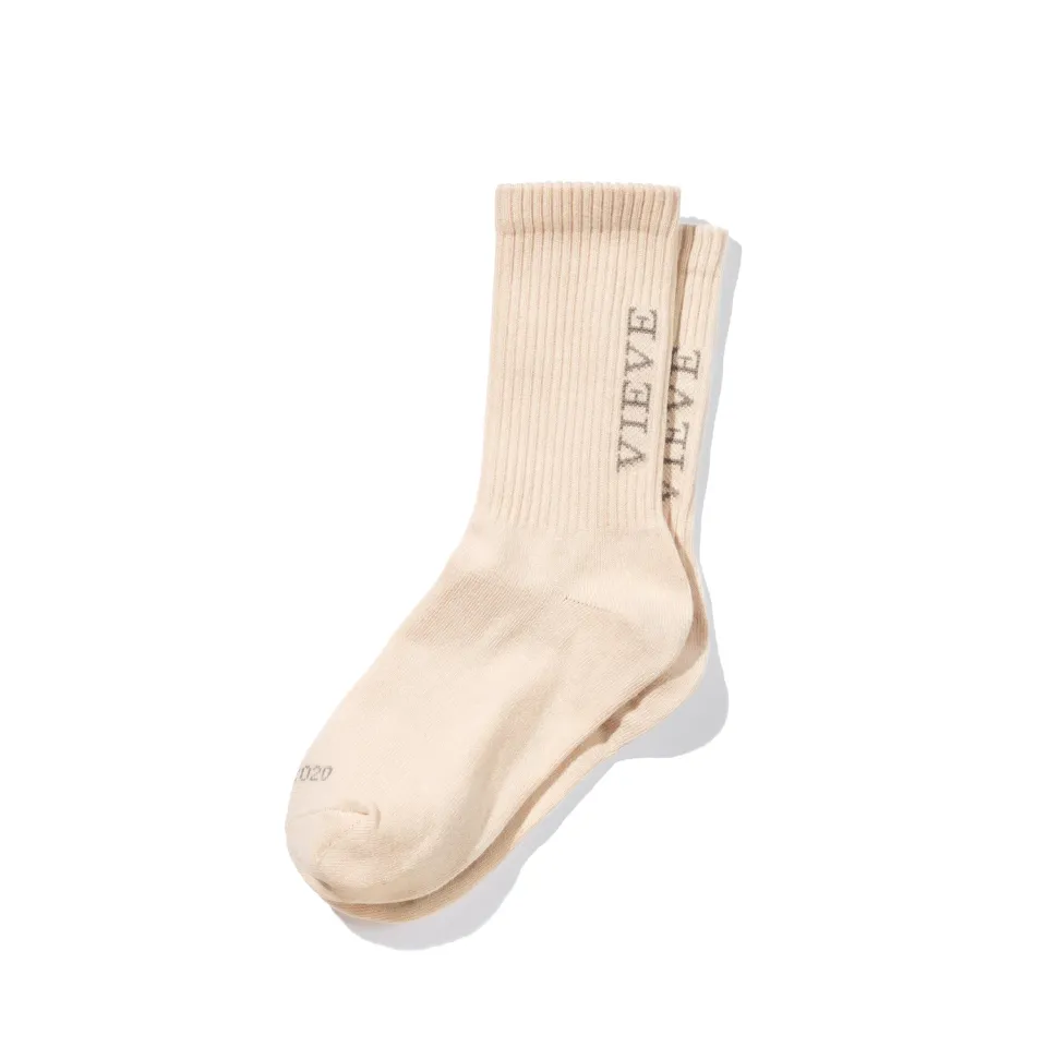 Vieve The Label Heritage Sock chaussettes beige taille unique coton