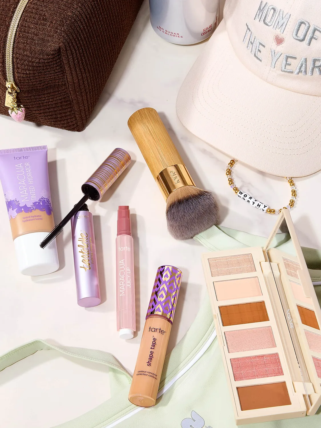 Tarte Vintage Vibe trousse maquillage marron format voyage