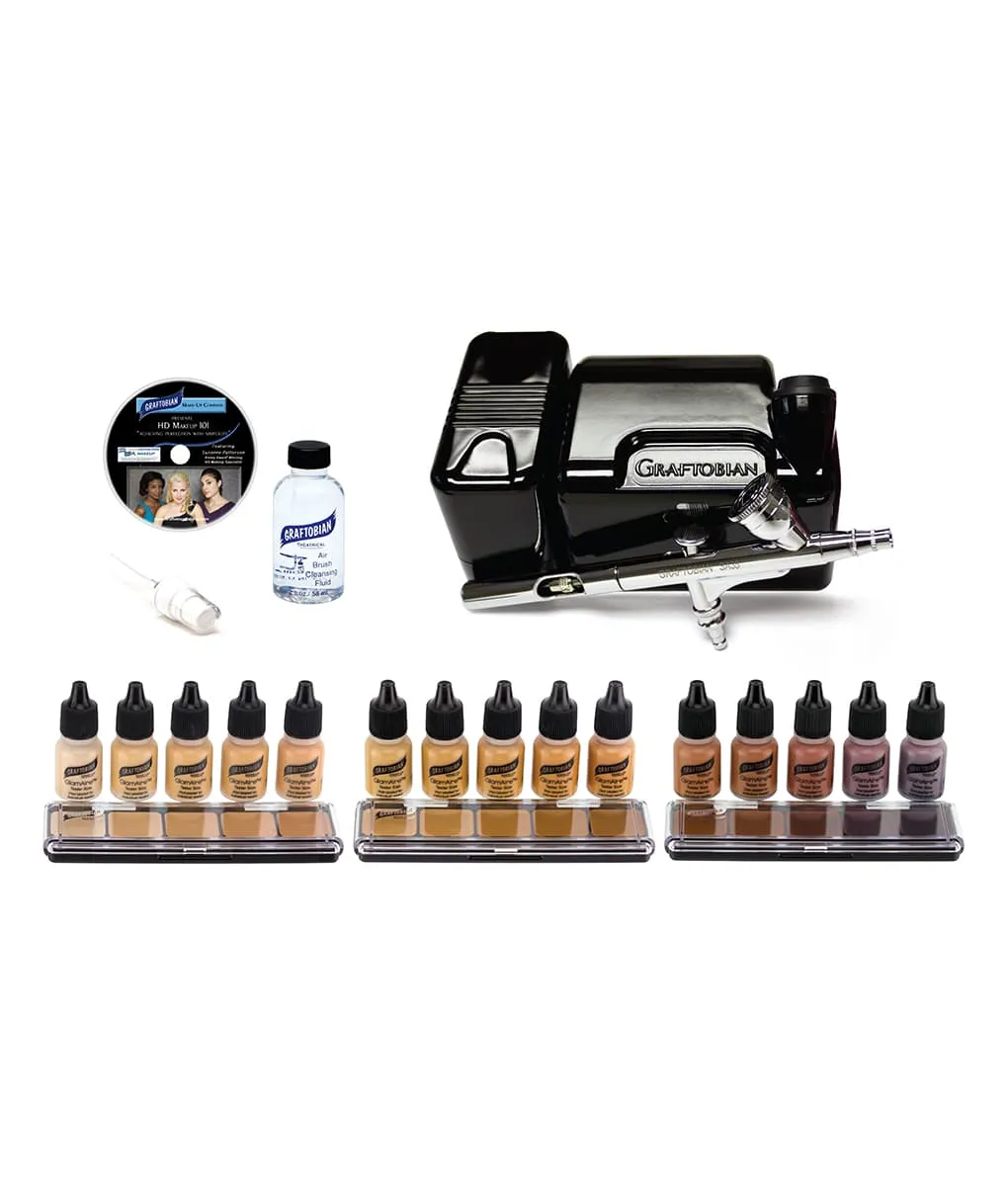 Graftobian GlamAire Walk-Around kit aérographe Noir