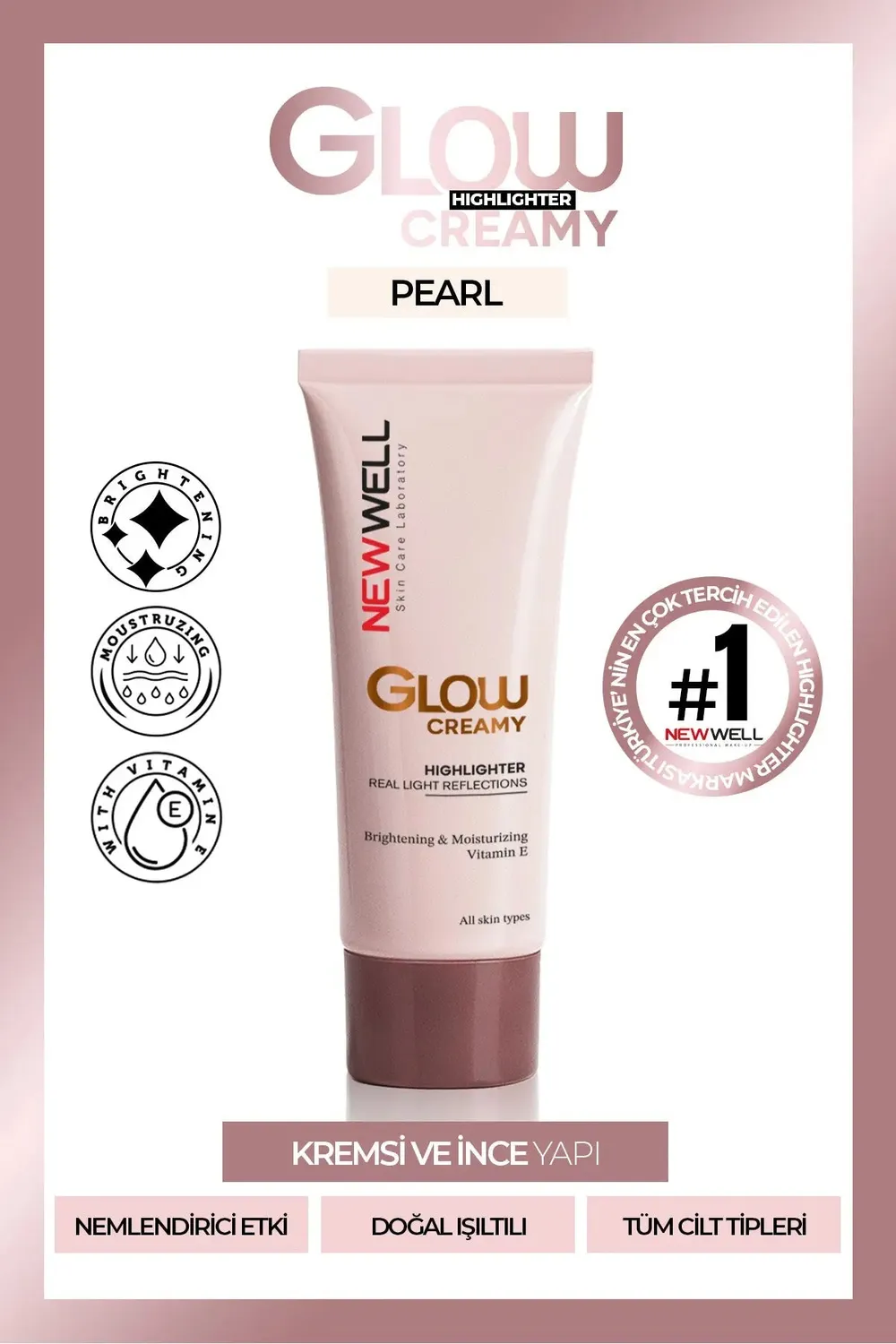 Newwell Glow Creamy highlighter crème Pearl 01 30 ml