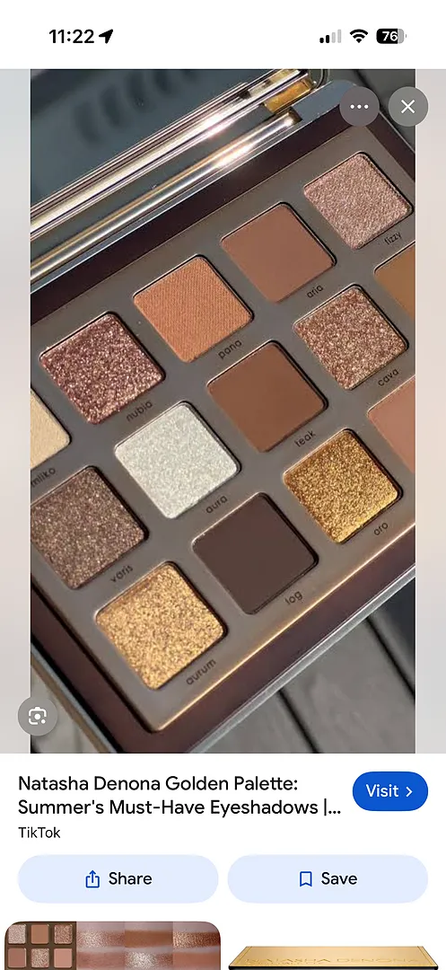 Natasha Denona Golden palette fards à paupières 15 fards dorés
