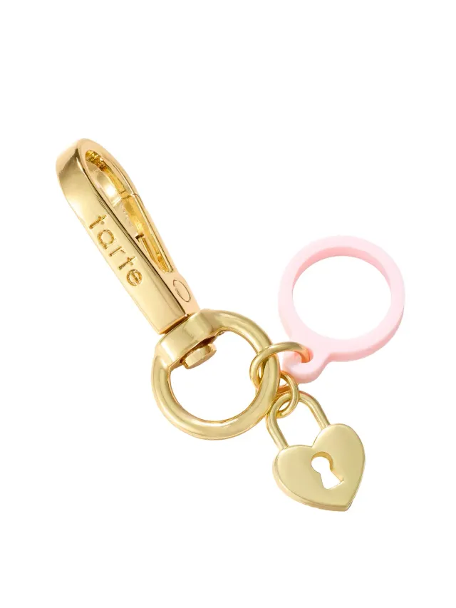 Tarte Maracuja Juicy Loop breloque porte-clés cœur doré