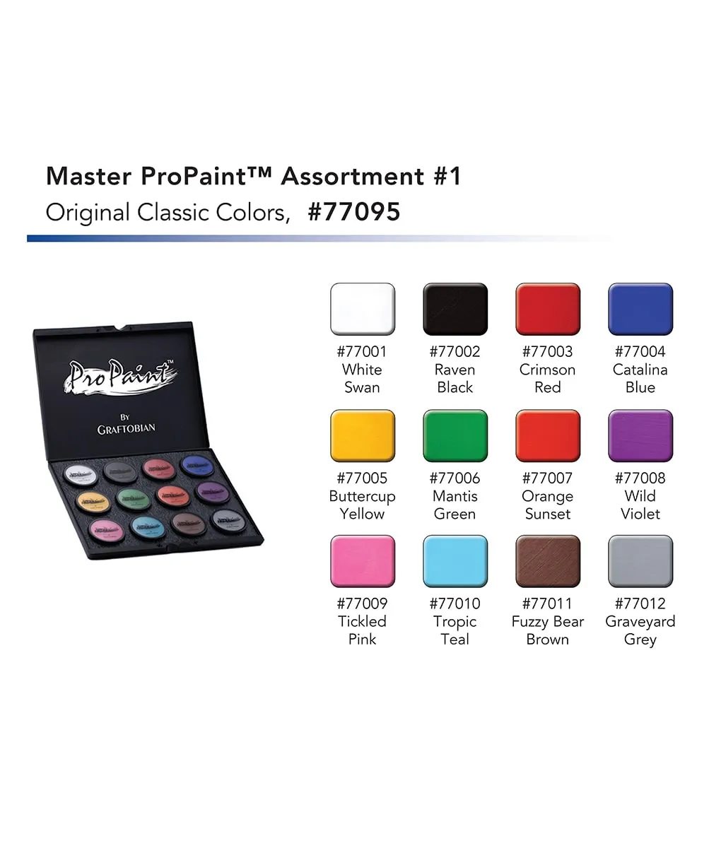 Graftobian ProPaint Box 1 Palette Face Body 12 Couleurs Classic
