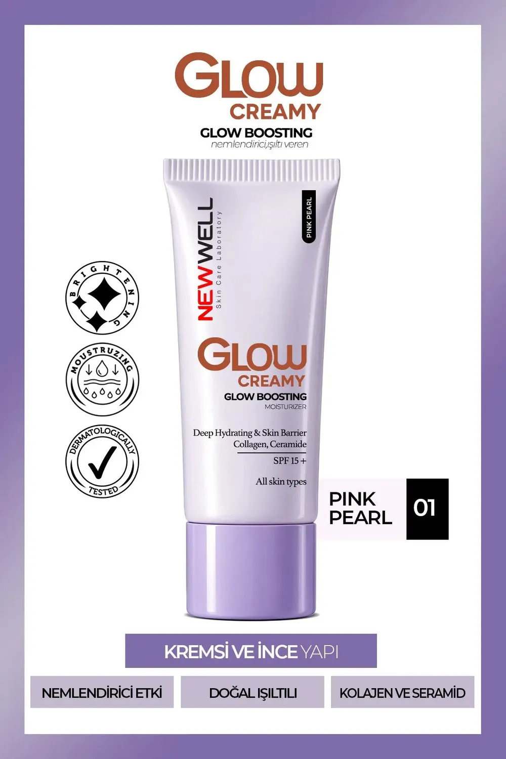 New Well Glow Boosting Soin Éclat SPF15 Pink Pearl 01 30 ml