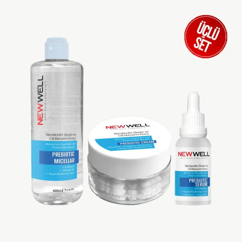 New Well Prebiotic coffret soin visage 3 pièces éclat