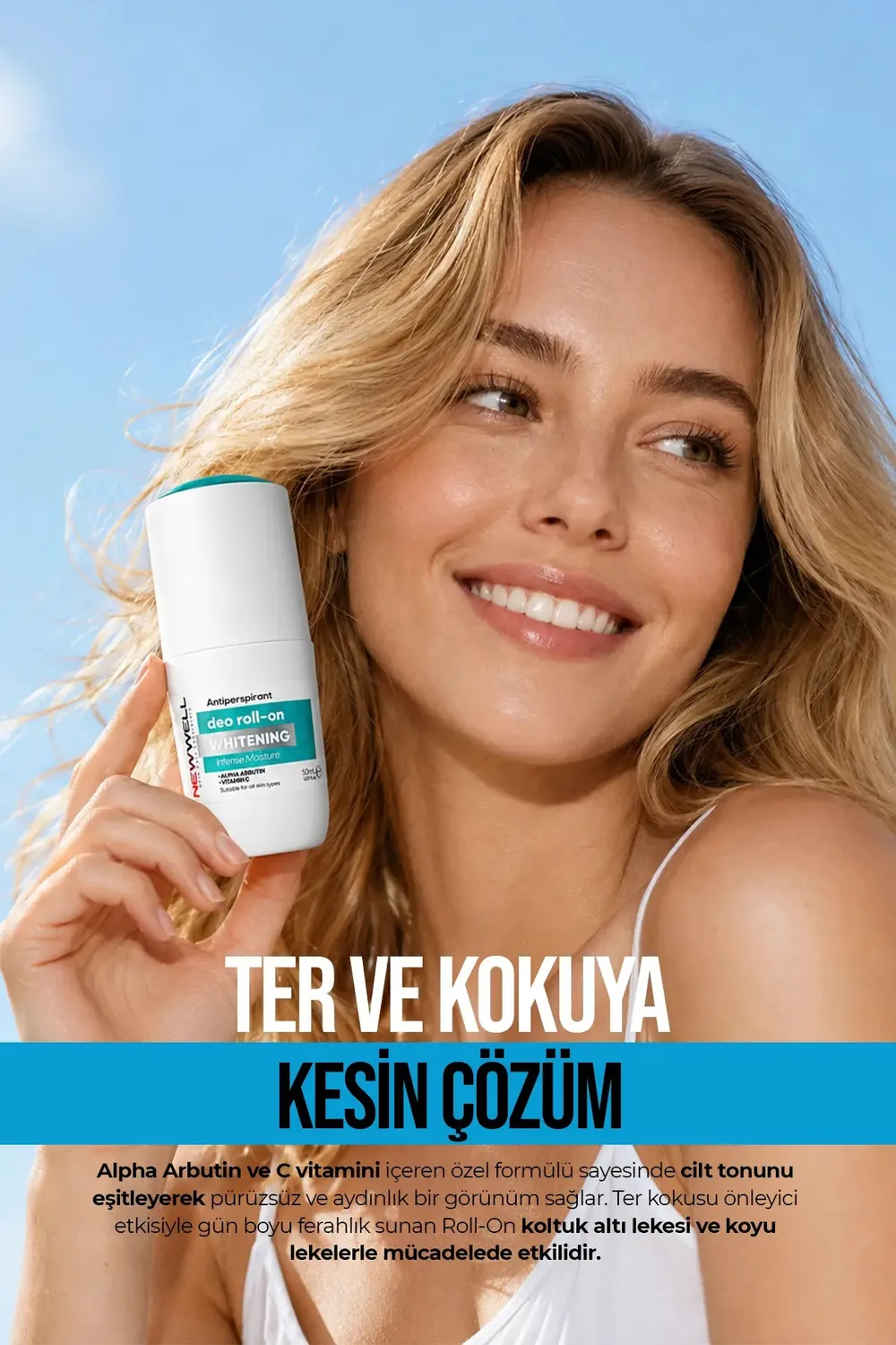 New Well Roll-on déodorant 50 ml éclaircissant