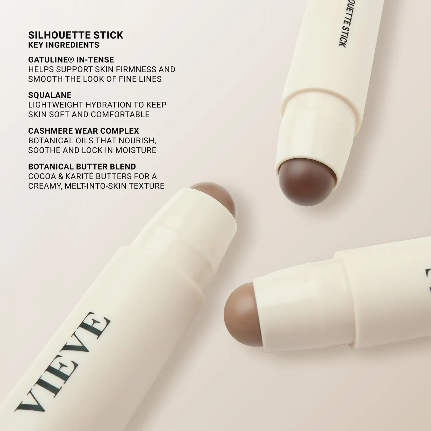 Vieve Silhouette Stick stick contour Tan fini mat froid