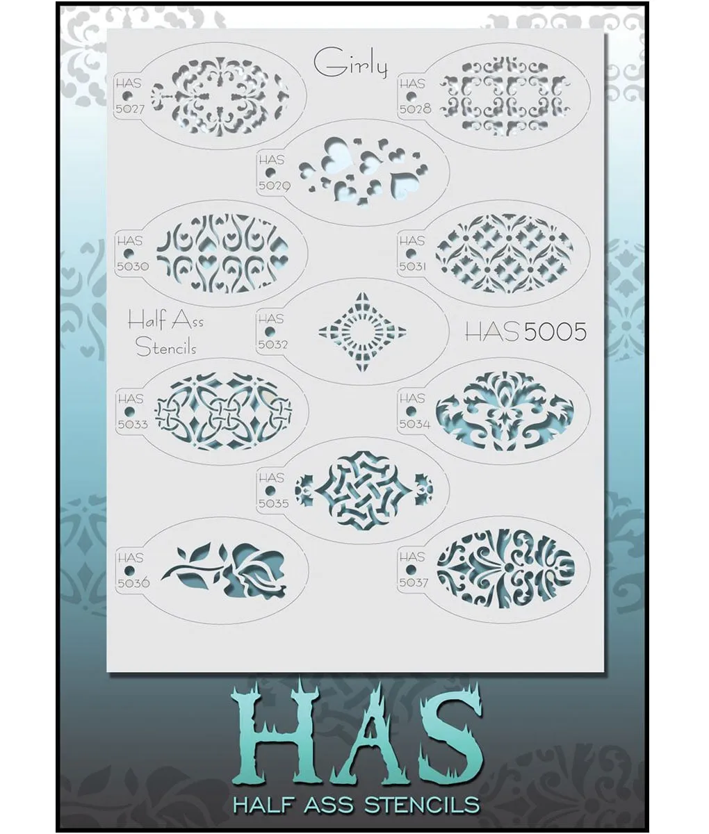 Graftobian Half Ass Pochoirs Maquillage 11 Motifs