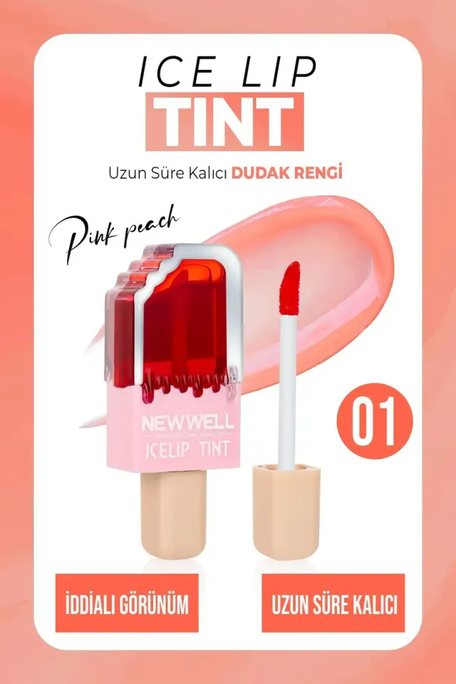 New Well Ice Lip Tint 01 Pink Peach 6 ml fini mat