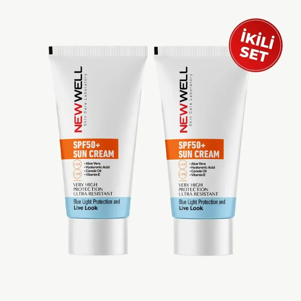 New Well Crème Solaire SPF50+ Aloe Vera lot 2 haute protection