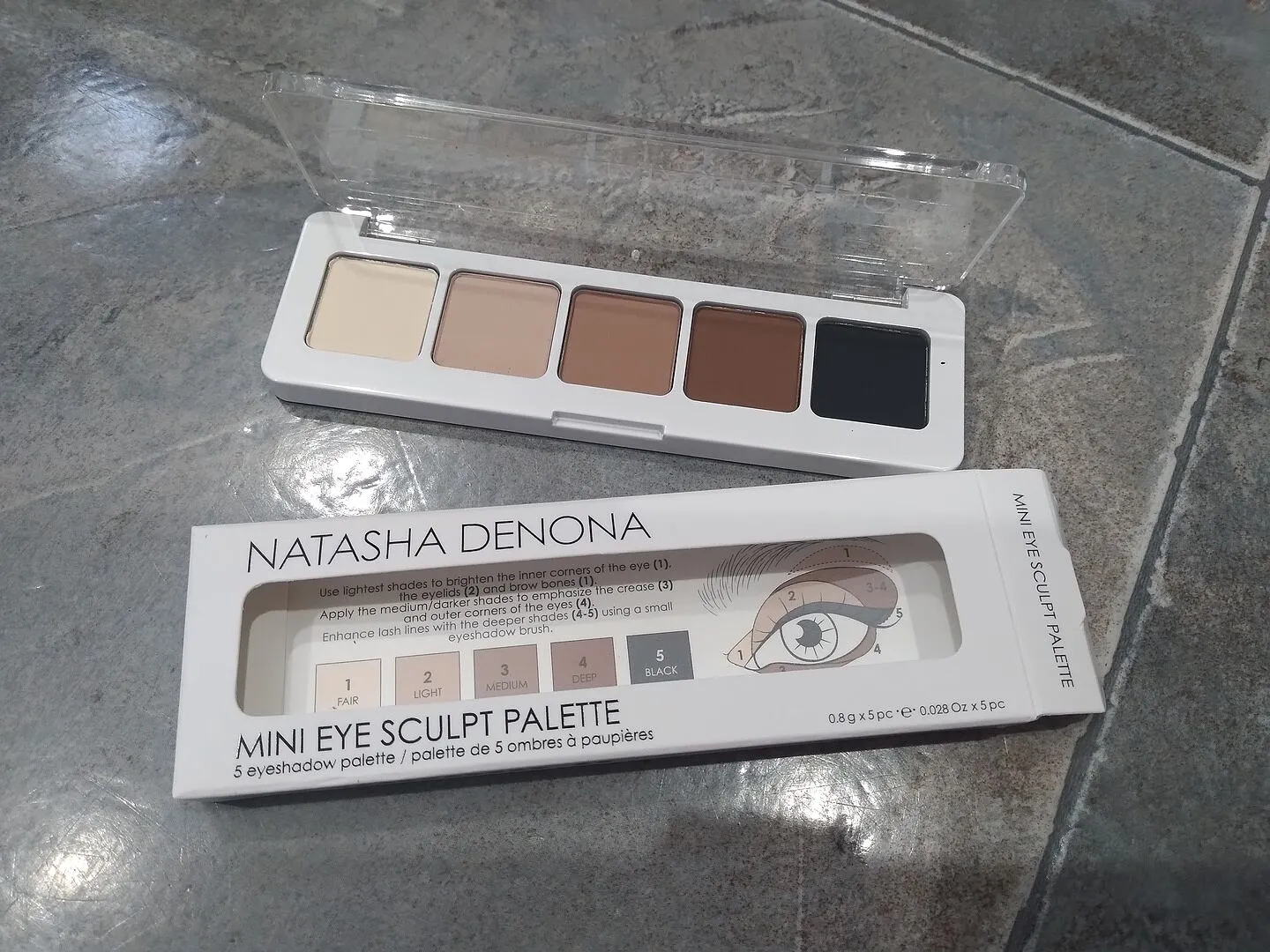 Natasha Denona Mini Eye Sculpt palette Original 5 fards mats