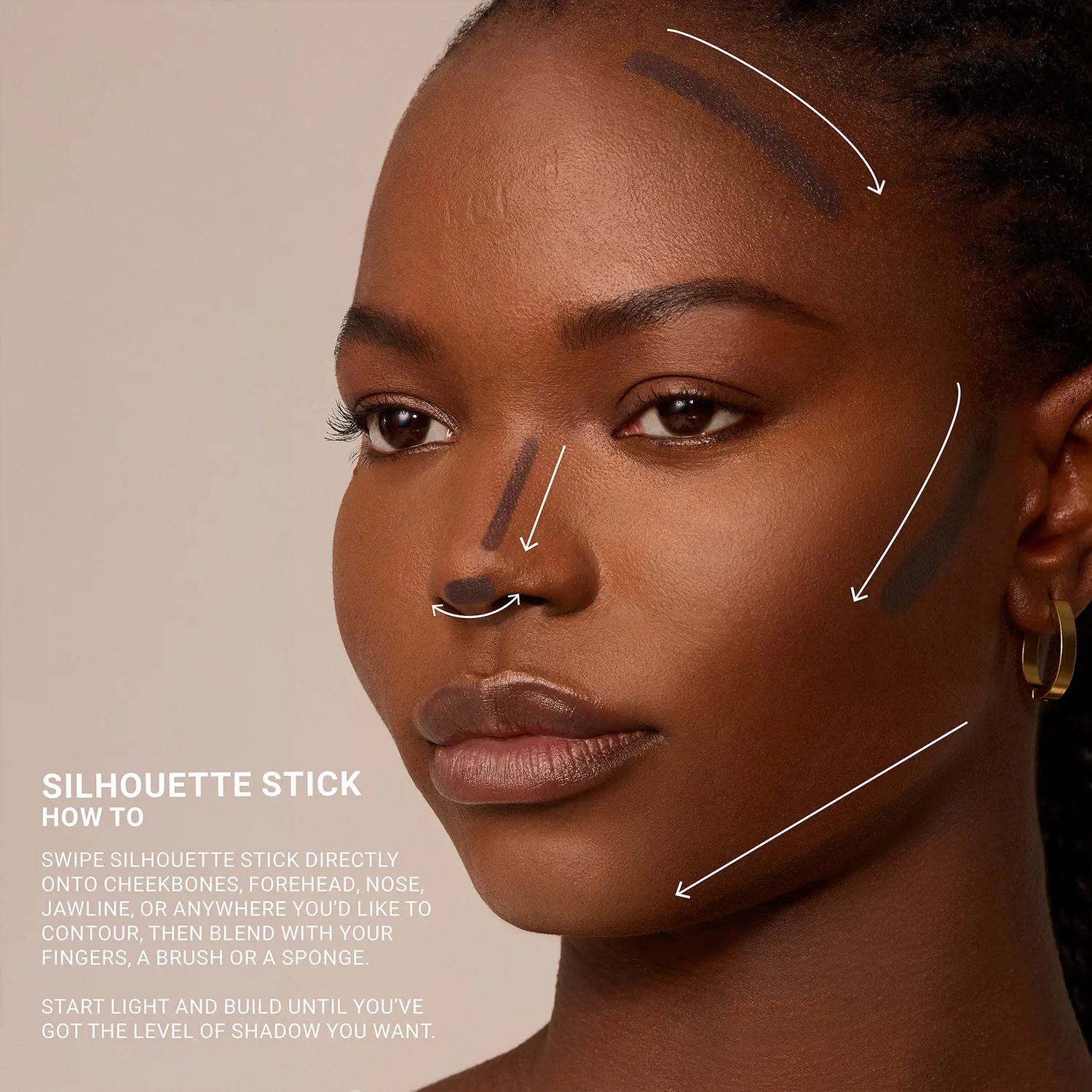 Vieve Silhouette Stick stick contour Deep fini mat froid
