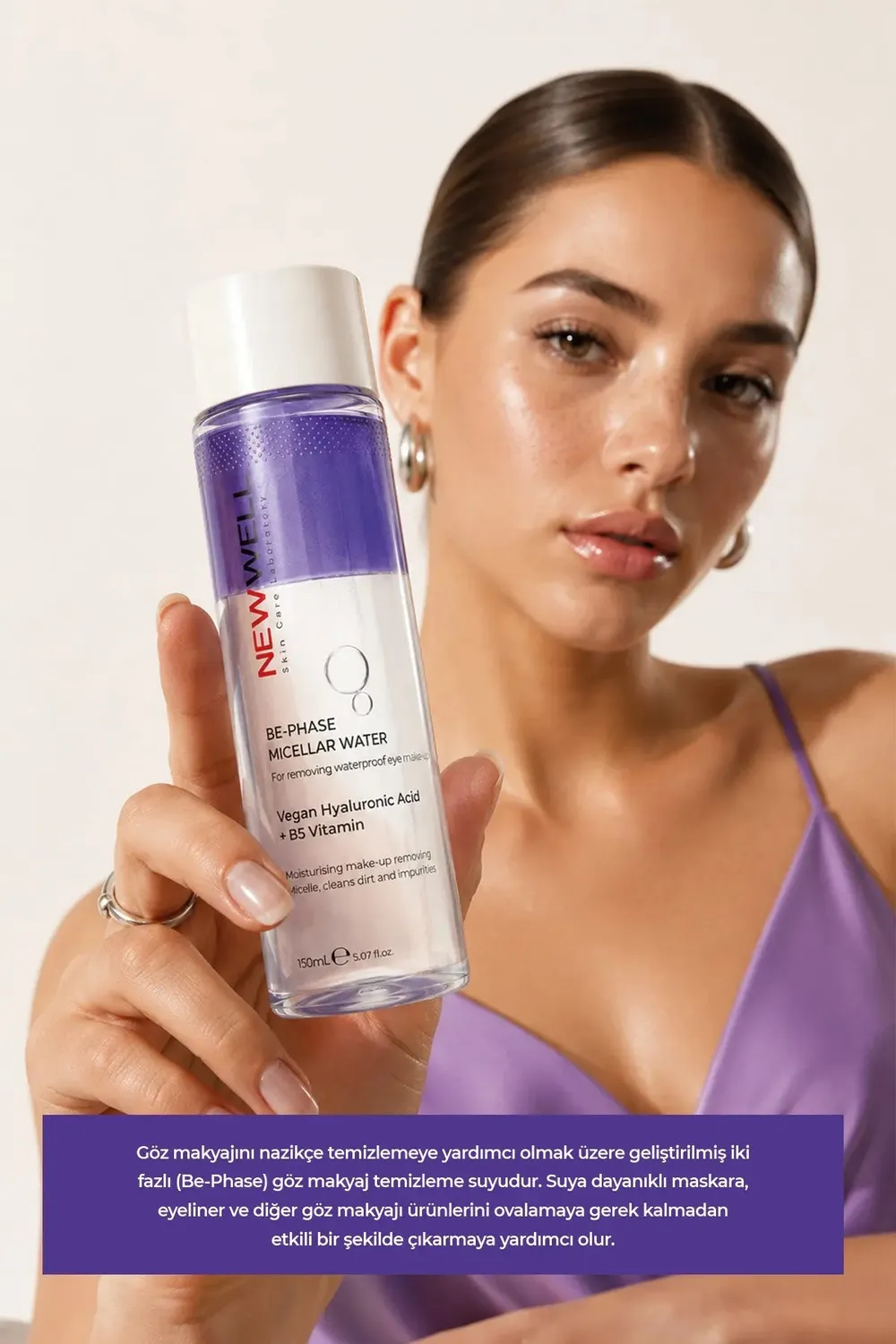 New Well Be-Phase eau micellaire yeux 150 ml violet