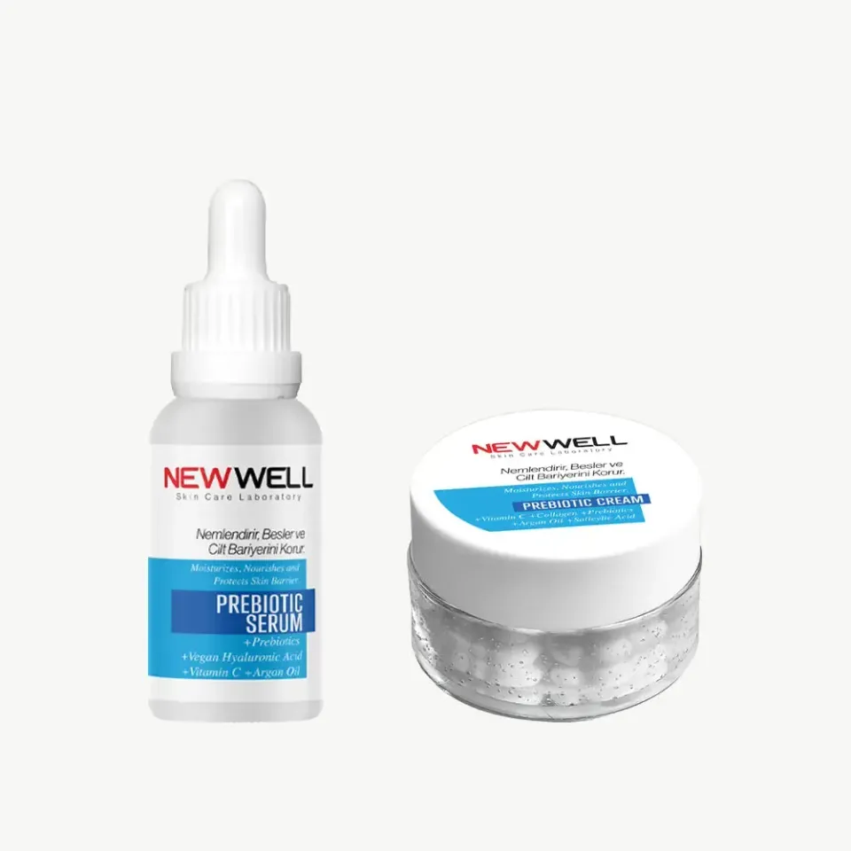 New Well Prebiotic coffret soin sérum + crème hydratant