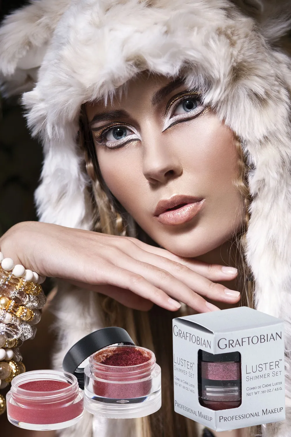 Graftobian Luster Shimmer fard crème et poudre shimmering sand