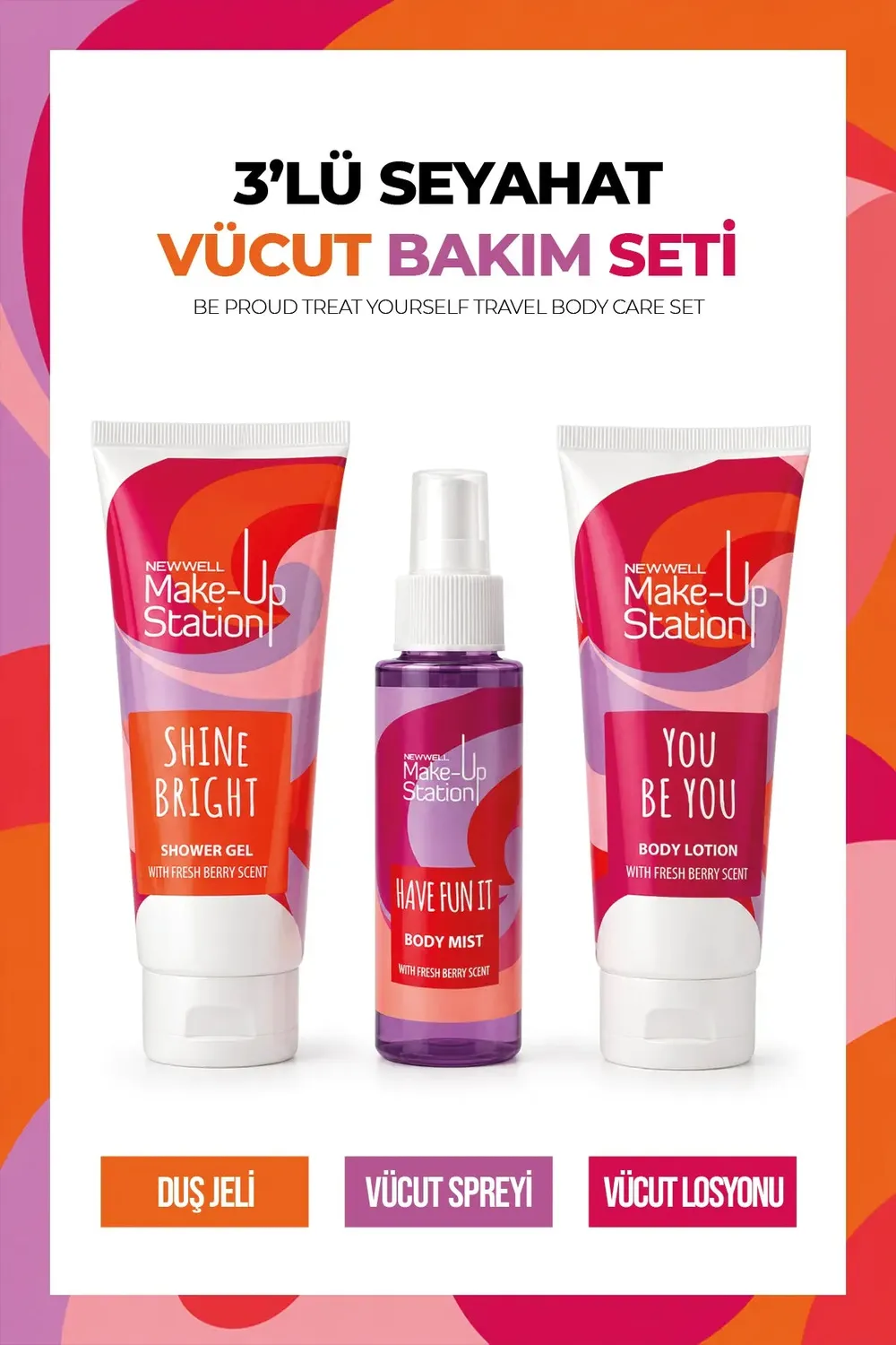 Make-Up Station Be Proud set corps voyage berry 3 pcs
