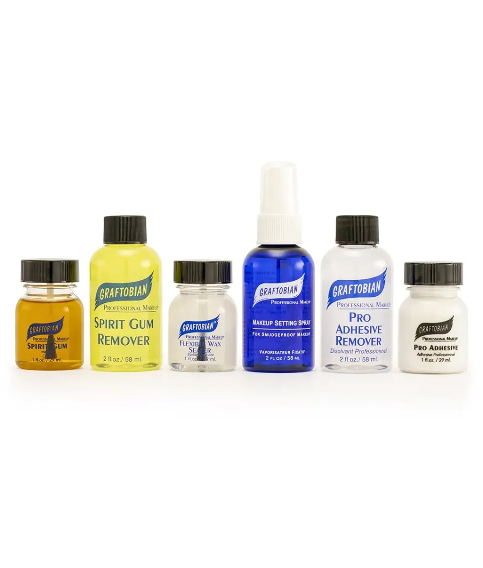 Graftobian Deluxe Adhesives kit colle effets spéciaux 6 flacons