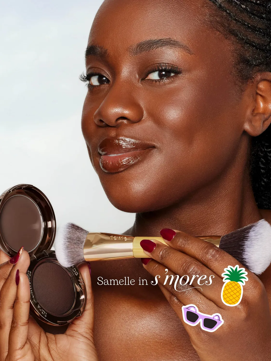 Tarte double-ended pinceau bronzer crème et poudre vegan