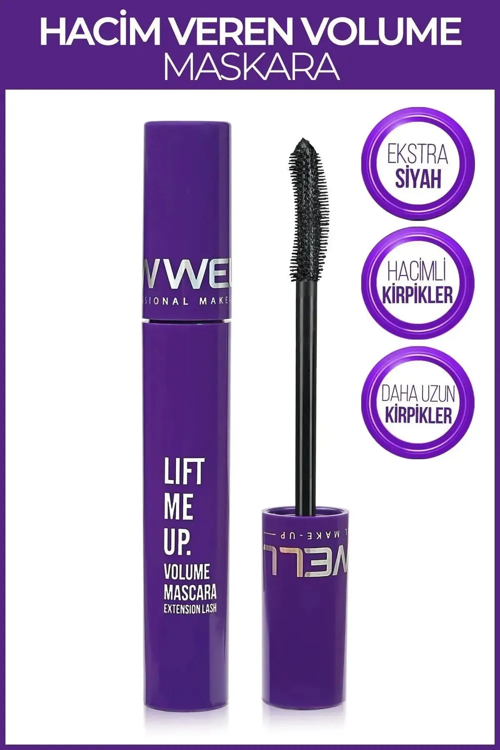 New Well Lift Me Up Volume mascara noir 8 ml recourbant