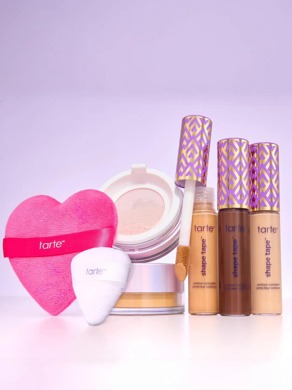 Tarte Set & Go houppette poudre coeur multi poudre libre