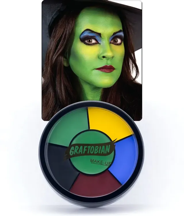 Graftobian Witch roue maquillage crème verte 5 teintes
