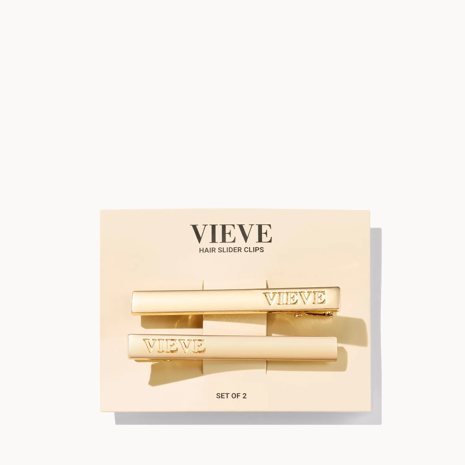 Vieve Slider pinces cheveux dorées lot de 2 logo